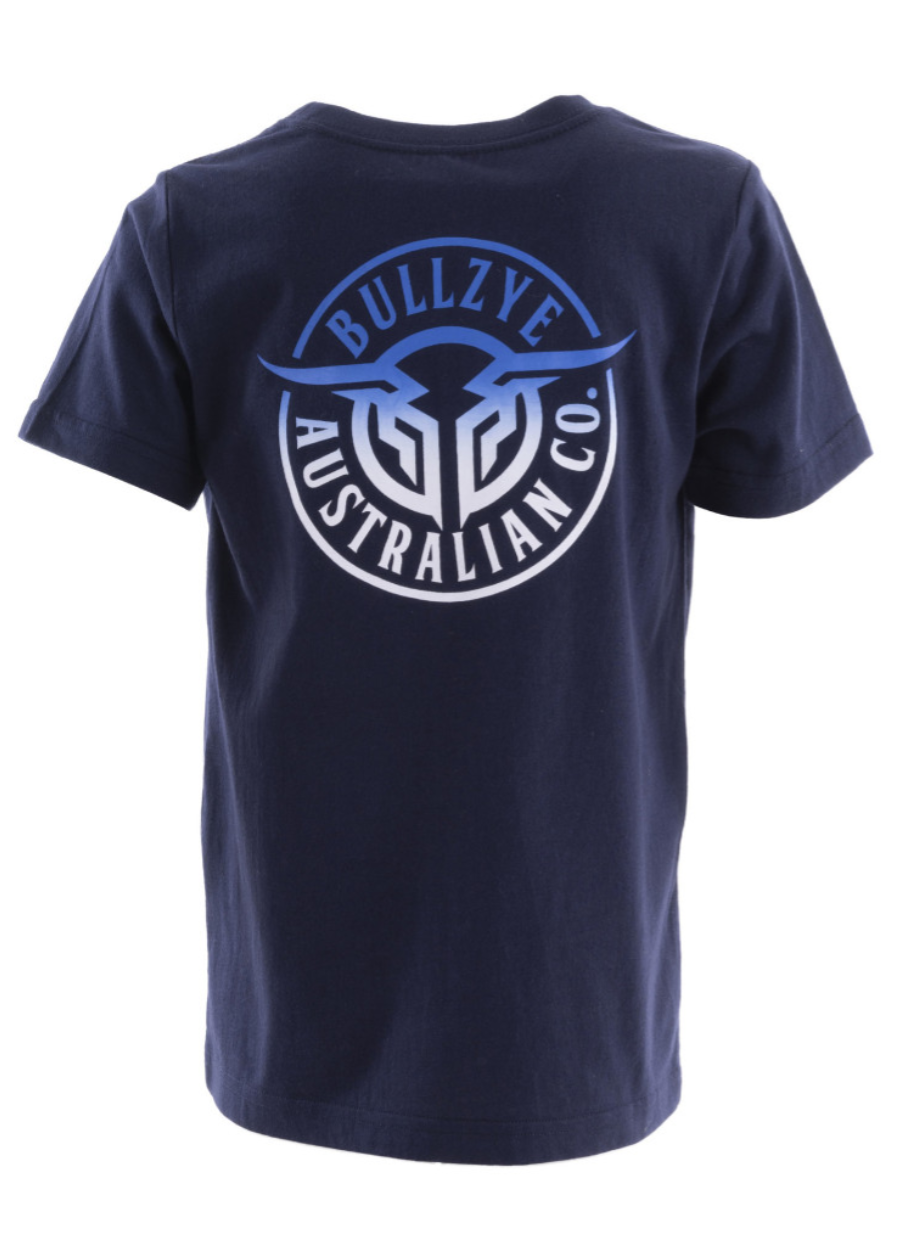 BCP3503002 Bullzye Boys Bullring SS Tee Navy