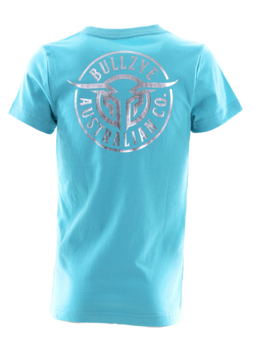 BCP3503002 Bullzye Boys Bullring SS Tee Aqua