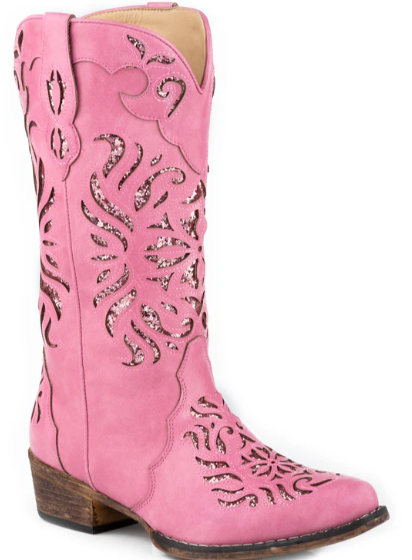 09-021-1566-3251 Roper Women's Riley Glitz Pink/Glitter Underlay