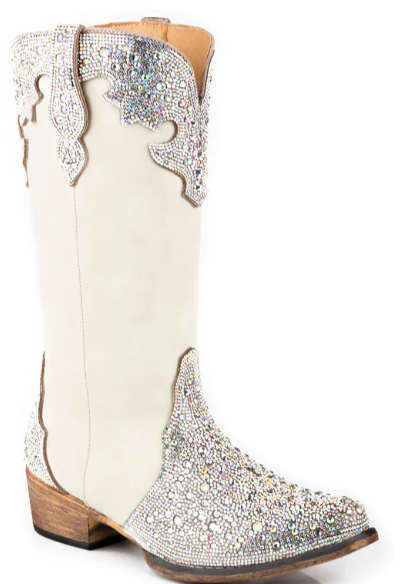 09-021-1566-3465 Roper Women's Riley Jewells White/Silver Diamonties