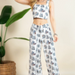 35973 Western Horse Farm Print Pant's