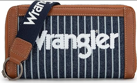 WG142-W006 Wrangler Logo Wallet/Wristlet -Navy