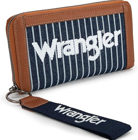 WG142-W006 Wrangler Logo Wallet/Wristlet -Navy