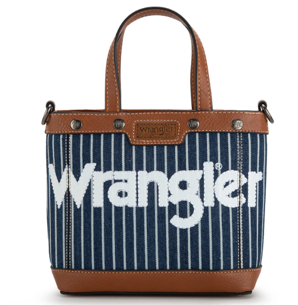 WG142-2005 Wrangler Canvas Mini Top Handle Tote//Crossbody - Navy