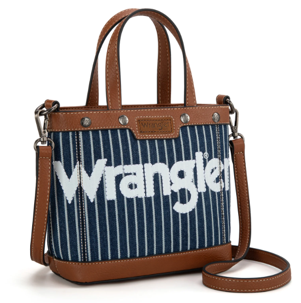 WG142-2005 Wrangler Canvas Mini Top Handle Tote//Crossbody - Navy