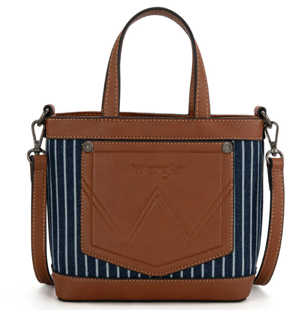 WG142-2005 Wrangler Canvas Mini Top Handle Tote//Crossbody - Navy