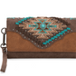 MW1315-W018 Montana West Aztec Collection Wallet - Coffee