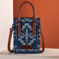 WG2212-8122 Wrangler Southwestern Mini Canvas Tote/Crossbody - Blue Jean's