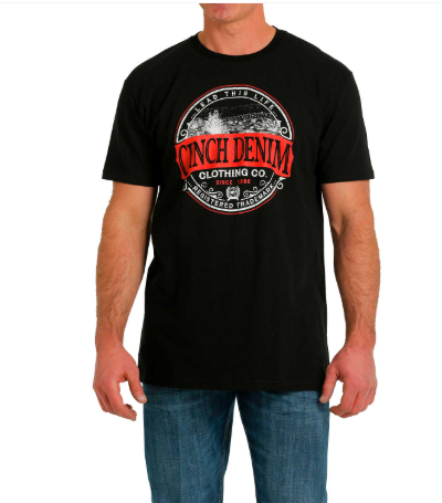 MTT1690559  Cinch Men's Black Logo T-shirt