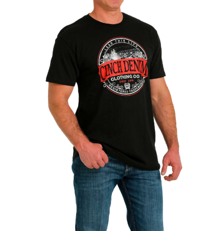 MTT1690559  Cinch Men's Black Logo T-shirt