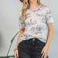 AV1205 Elsa Western Print T-shirt