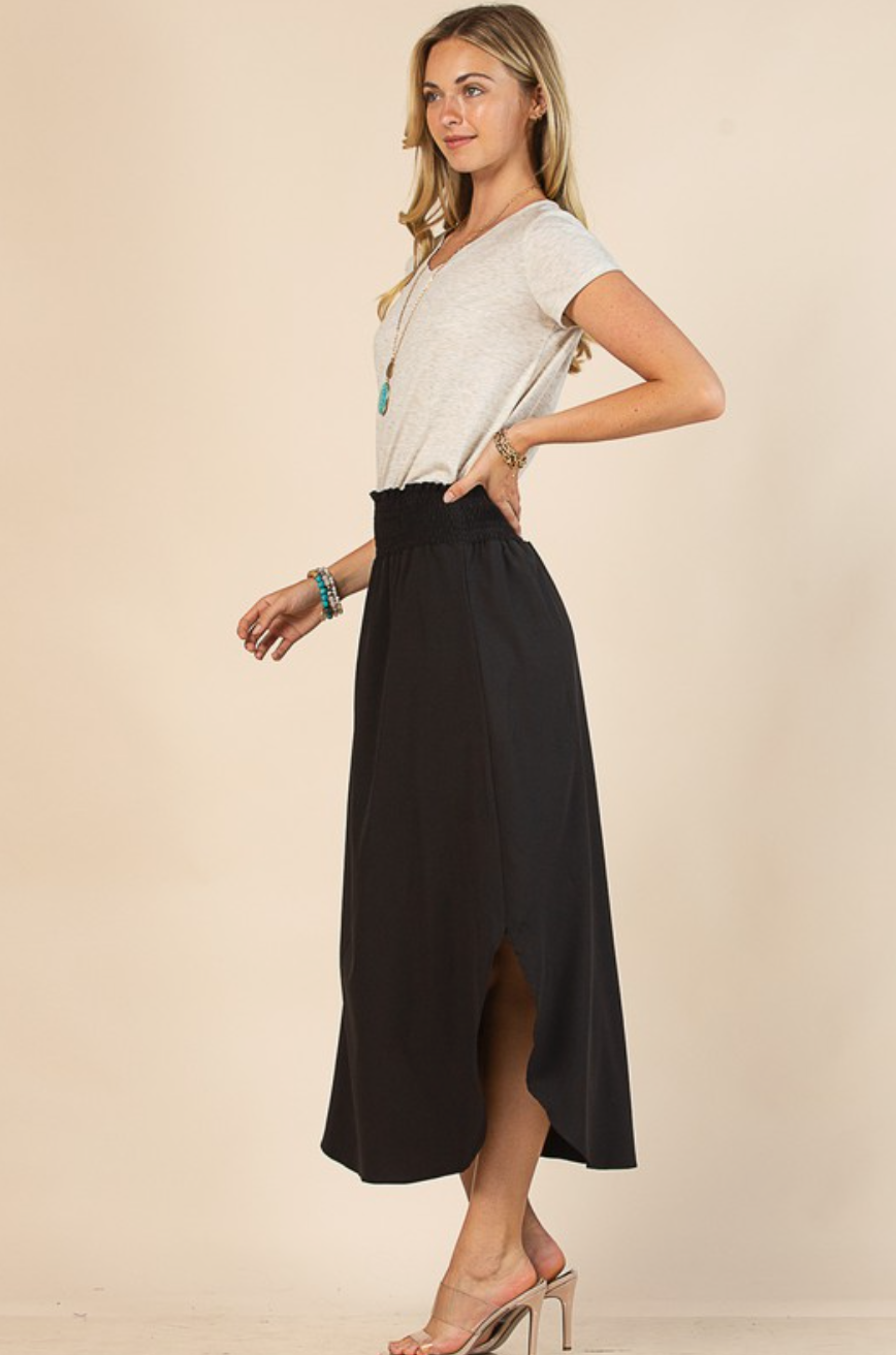 AV1213 USA Elastic Maxi Shirt Black