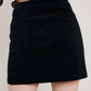 WL18-1558 Corduroy Side Button Mini skirt Black