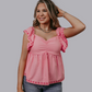 MK631 Back Bow Boot Blouse - Pink