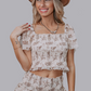 MK647 Western Scene 2 piece Skort Set