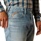 10053546 Ariat Men's M1 Vintage Straight Kelvin Toby 36'Leg