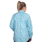 WWLS2516 Just Country Women's Georgie Half Button Print Work shirt Sky French Floral