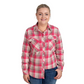 50502253 Just Country Women's Brooke Work Shirt Flannel Pink/ Chocolate Stone