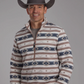 03-014-0120-6181 Roper Men's Knit Pullover Print Brown