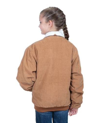 BWOJ2500 Just Country Kid's Diamantina Sherpa Corduroy Jacket Caramel