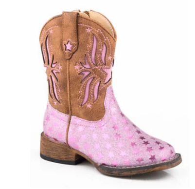 09-017-1903-3619 Roper Toddler Starlet Pink Glitter/Brown