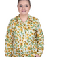 WWLS2519 Just Country Women's Abbey Frills Full Button Print Workshirt- Parchment Sunflowers