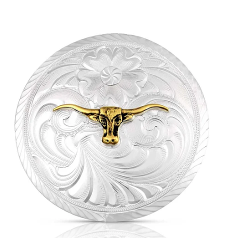 SCF384S Montana Silversmiths Scarf Slide with Longhorn