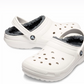203591-10M Croc Classic Lined Clog White/Grey