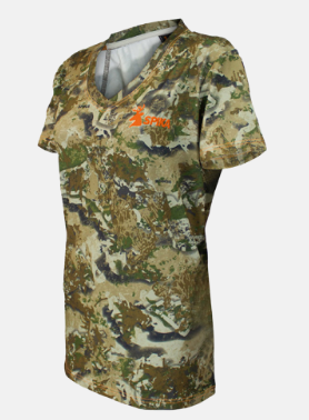 HCT-TRC Spika Women's Trail T-Shirt Biarri Camo