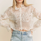 TP9983 Crochet Embroidery Blouse