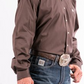 MTW1104236 Cinch Men's LS Shirt Solid Brown