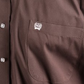 MTW1104236 Cinch Men's LS Shirt Solid Brown