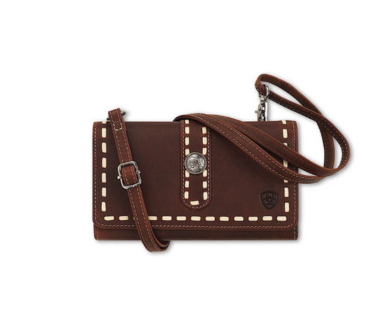 A770019102 Ariat Women's Teagan Large Crossbody Clutch Brown
