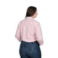 WWLS2535 Just Country Women's Abbey Full Button Print Work shirt Flamingo Pink Small Check