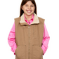 BW0V2200 Just Country Kids Diamantina Sherpa Vest Khaki