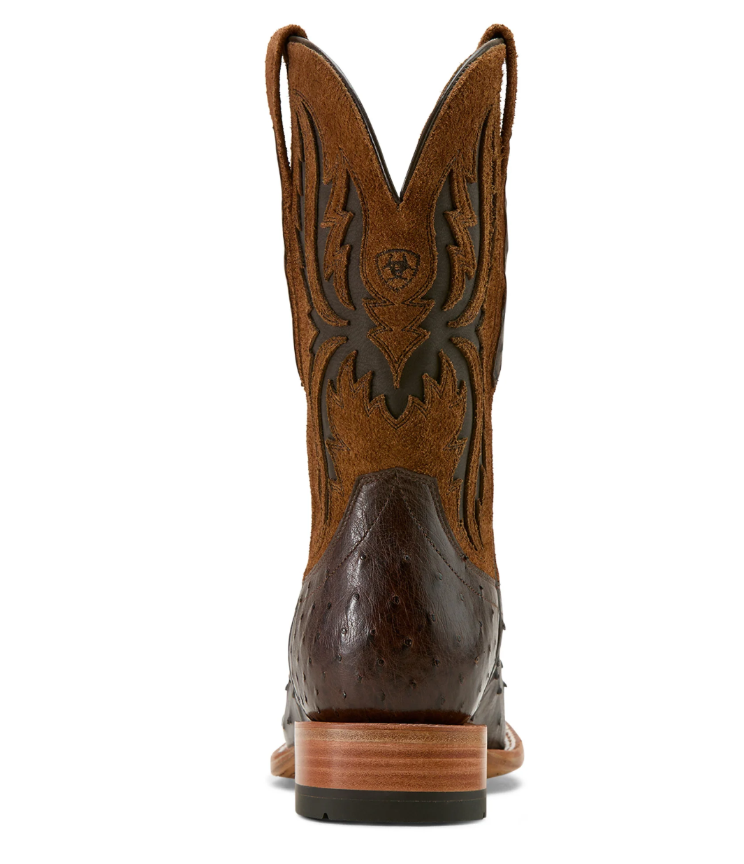 10058168 Ariat Men's Drifter Espresso Full Quill Boot Ostrich / Tan Suede
