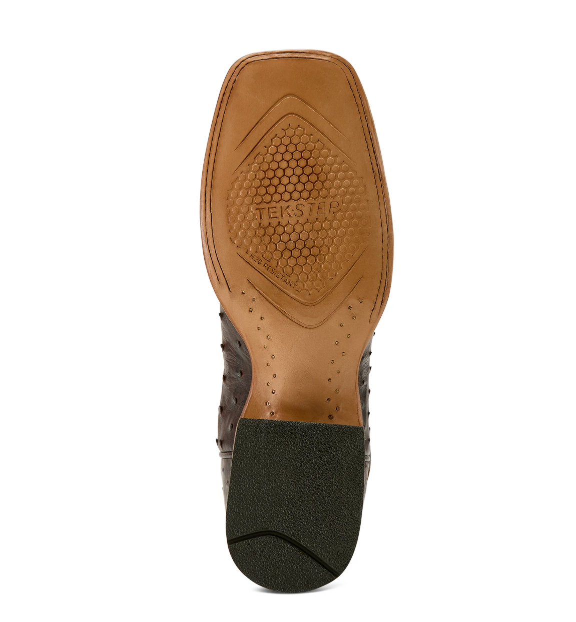 10058168 Ariat Men's Drifter Espresso Full Quill Boot Ostrich / Tan Suede