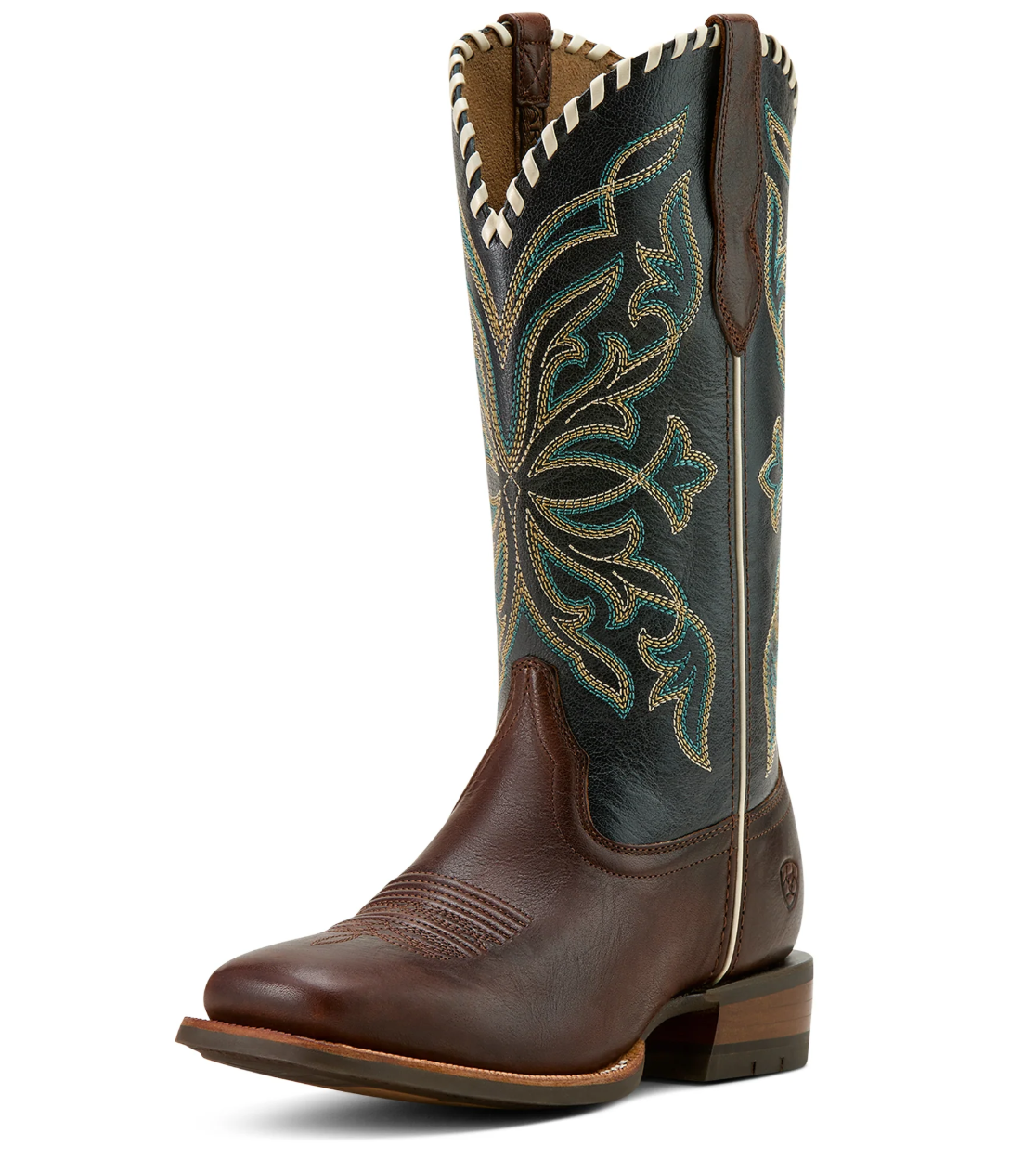 10061146 Ariat Women's Showdown Espresso/ Textured Blue