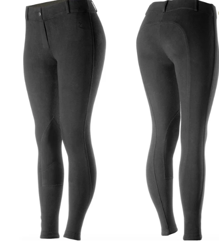 36260 HORZE Women's Pull On Black Jodphurs