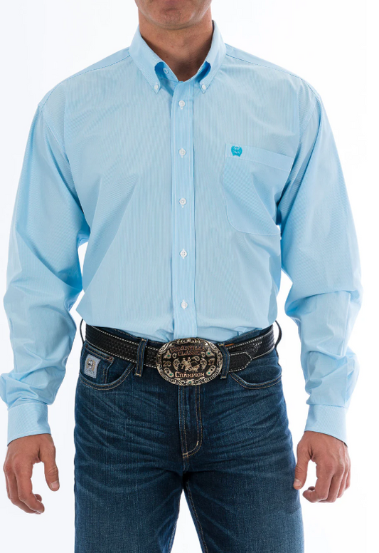 MTW1104732 Cinch Men's Arena Shirt Light Blue