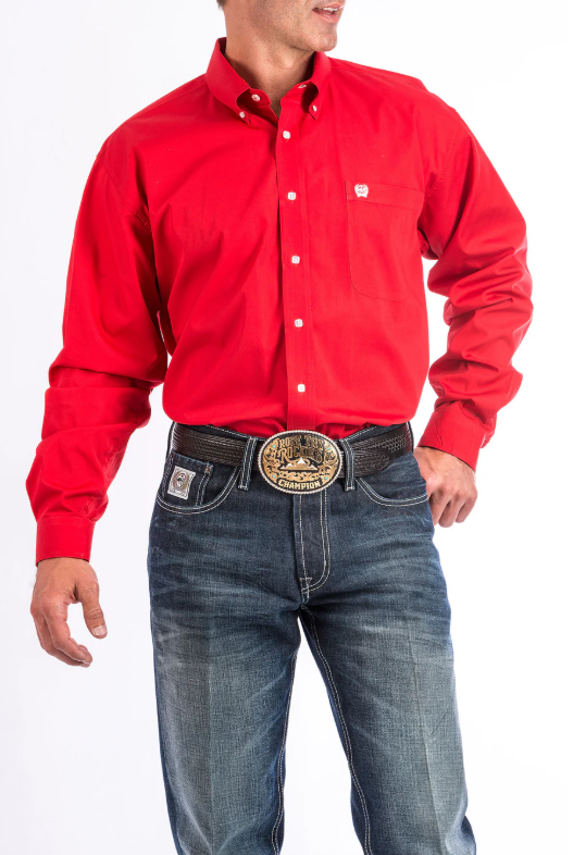 MTW1103313 Cinch Men's Arena Shirt Red