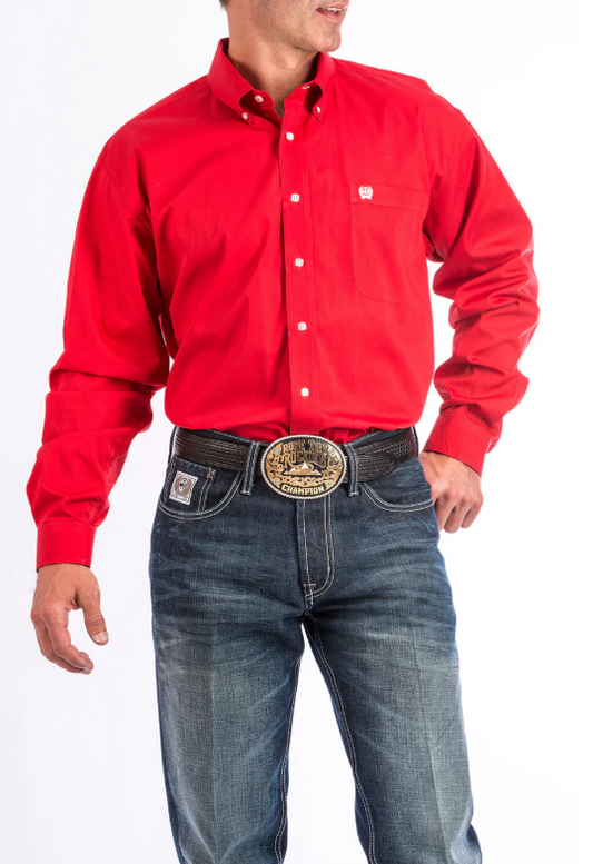 MTW1103313 Cinch Men's Arena Shirt Red