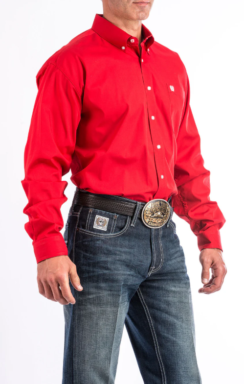MTW1103313 Cinch Men's Arena Shirt Red