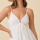 CT34339-WHITE Lace Tank Top