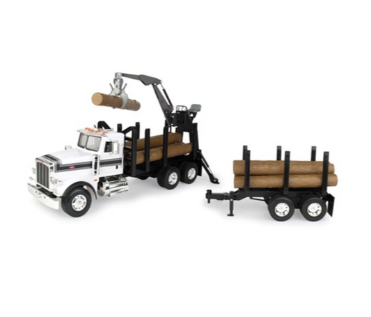 46720 1:16 Peterbilt Log Truck w/pup Trailer