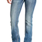 EBS813 Grace in LA Women's Desert Aztec Floral Skull Jean 34 Leg