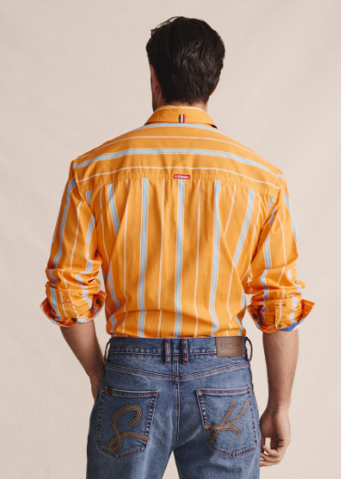 1SHM00110 S.Kidman Men's Armstrong Work Shirt Orange