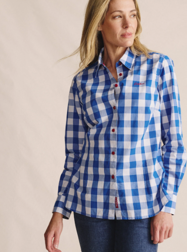 1SHW00016 S.Kidman Women's Redbank Long Sleeve Shirt Mid Blue
