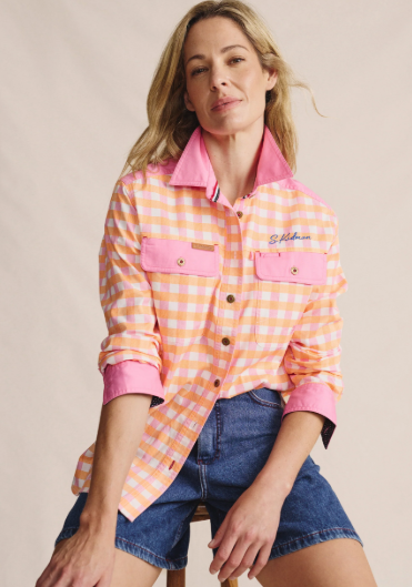 1SHW00125 S.Kidman Women's Spencer Full Button Workshirt Pale Pink