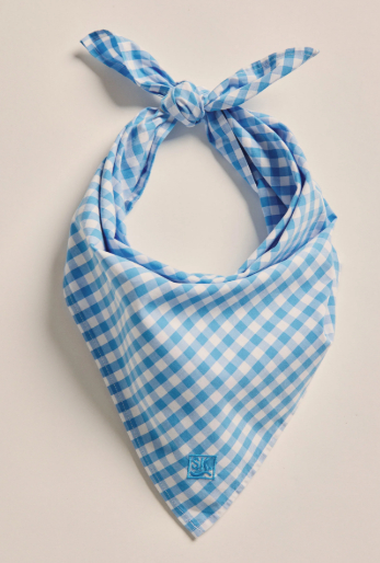1AC00013 S.kidman Napier Bandana Pale Blue Check